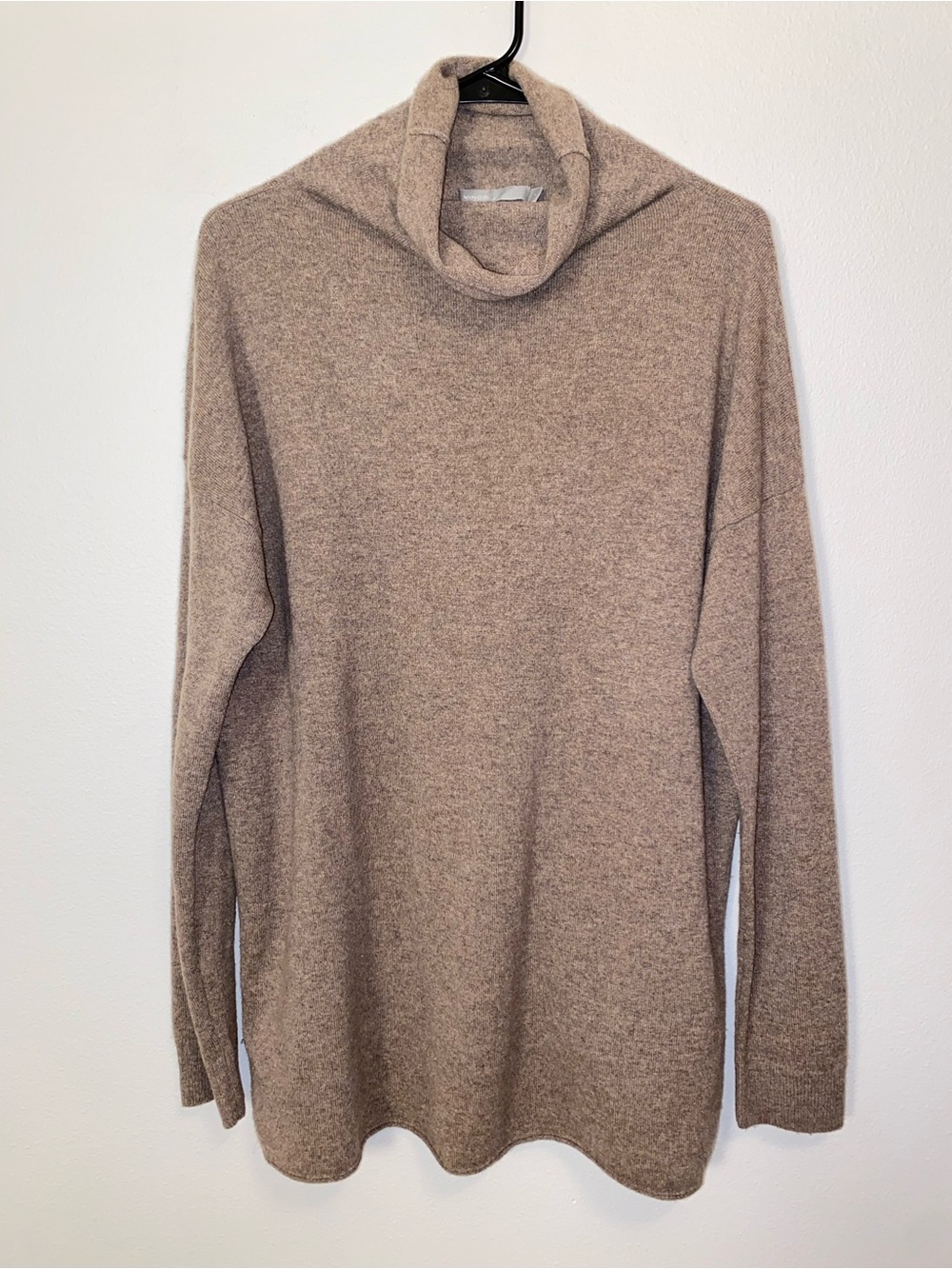 VINCE 100% Cashmere Turtleneck Mockneck Longsleeve Top Large Minimalist Layering